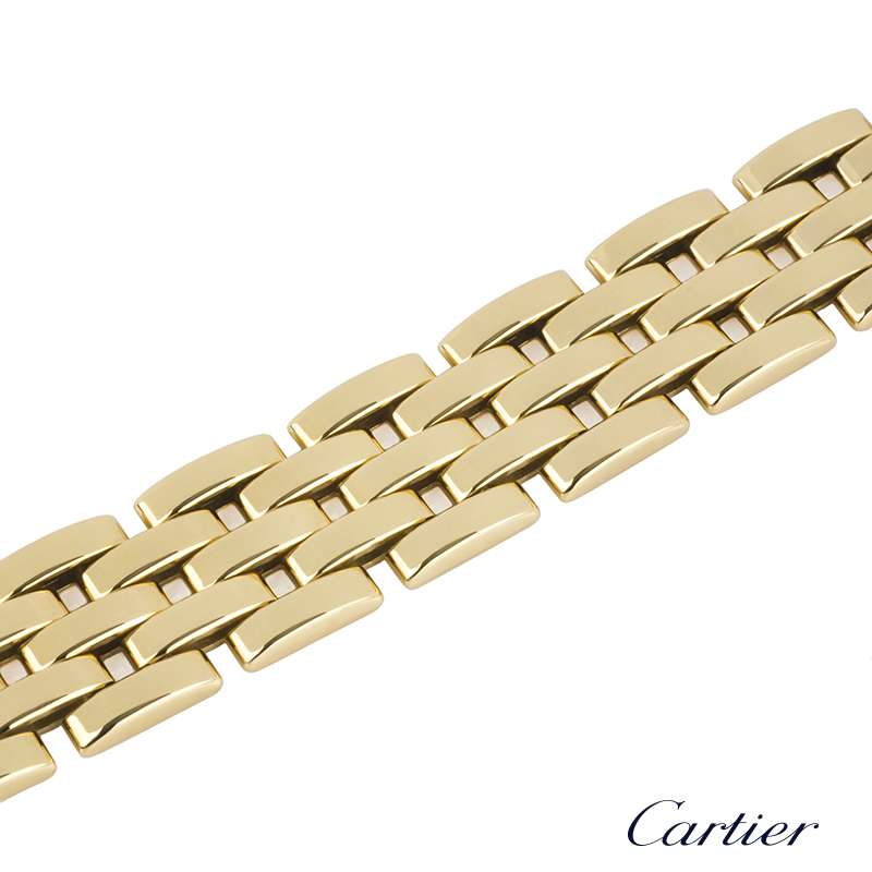 cartier maillon panthere five row yellow gold necklace